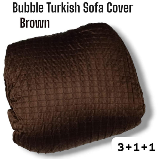 Premium Turkish Bubble Sofa Cover – Luxury Stretchable Fit | Export Quality Chocolate Colour