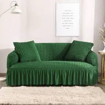 Premium Turkish Bubble Sofa Cover – Luxury Stretchable Fit | Export Quality Green Colour