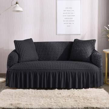 Premium Turkish Bubble Sofa Cover – Luxury Stretchable Fit | Export Quality Gray Colour