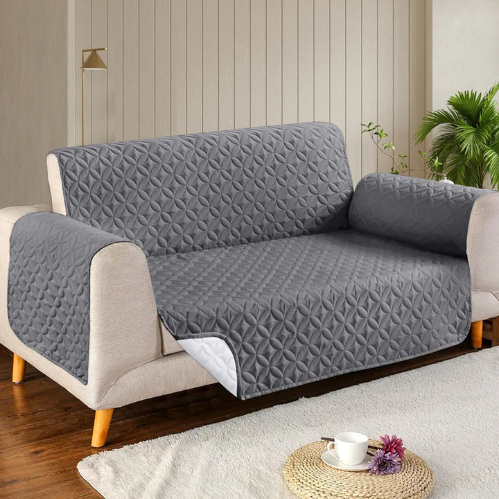Premium Ultrasonic Quilted Sofa Cover – Ultra Soft & Durable Protector - Gray  Colour