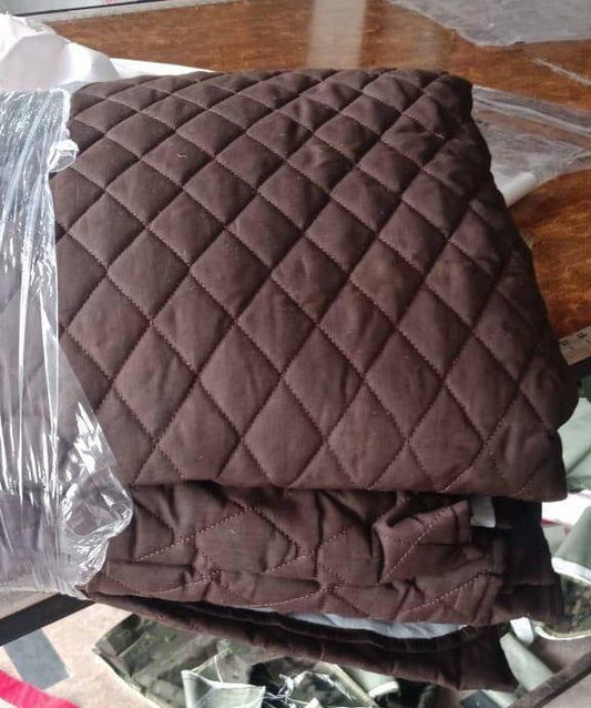 Premium Ultrasonic Quilted Sofa Cover – Ultra Soft & Durable Protector - Dark Brown Colour